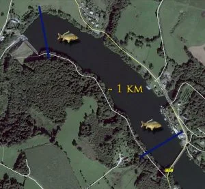 Secteur de pêche de nuit (aval) Rabodanges Secteur de pêche de nuit (aval)